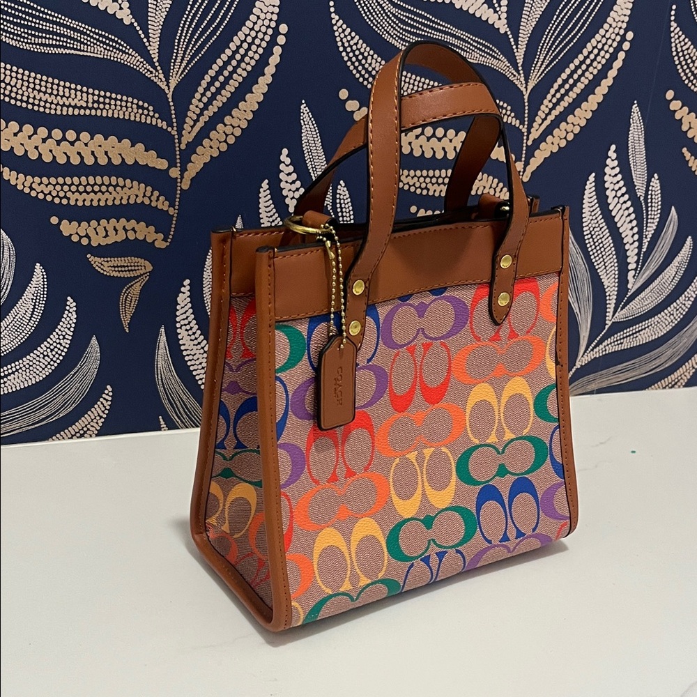 Coach Vibrant Signature Canvas Tote